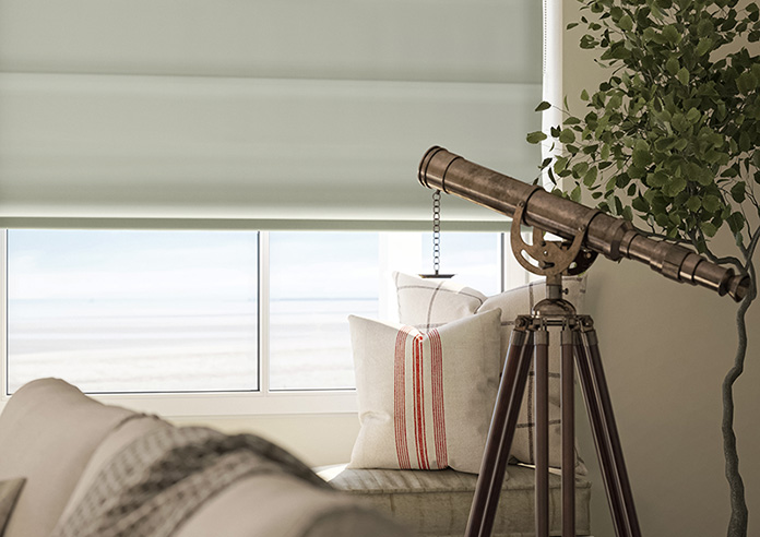 Kyoto Faux Silk, Greige - Roman Blind - Image 5